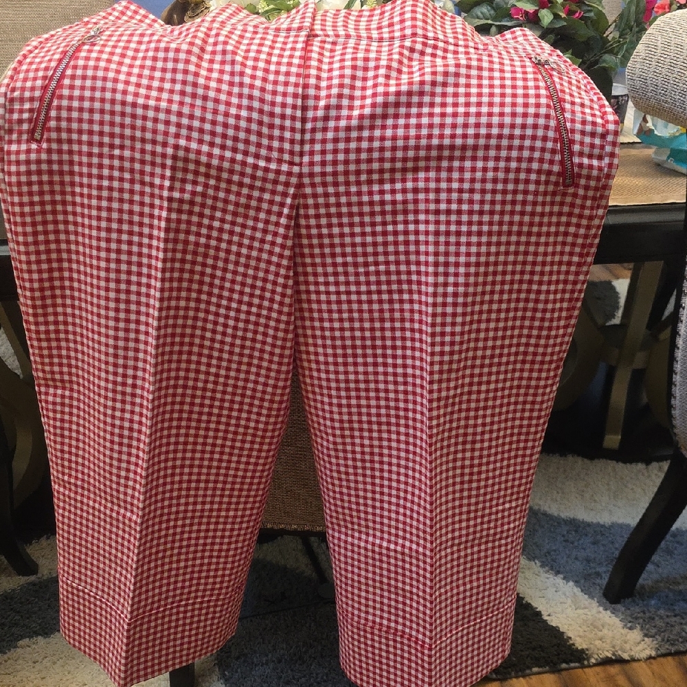 Lane Bryant Red Checkered Women's Cropped Pants
